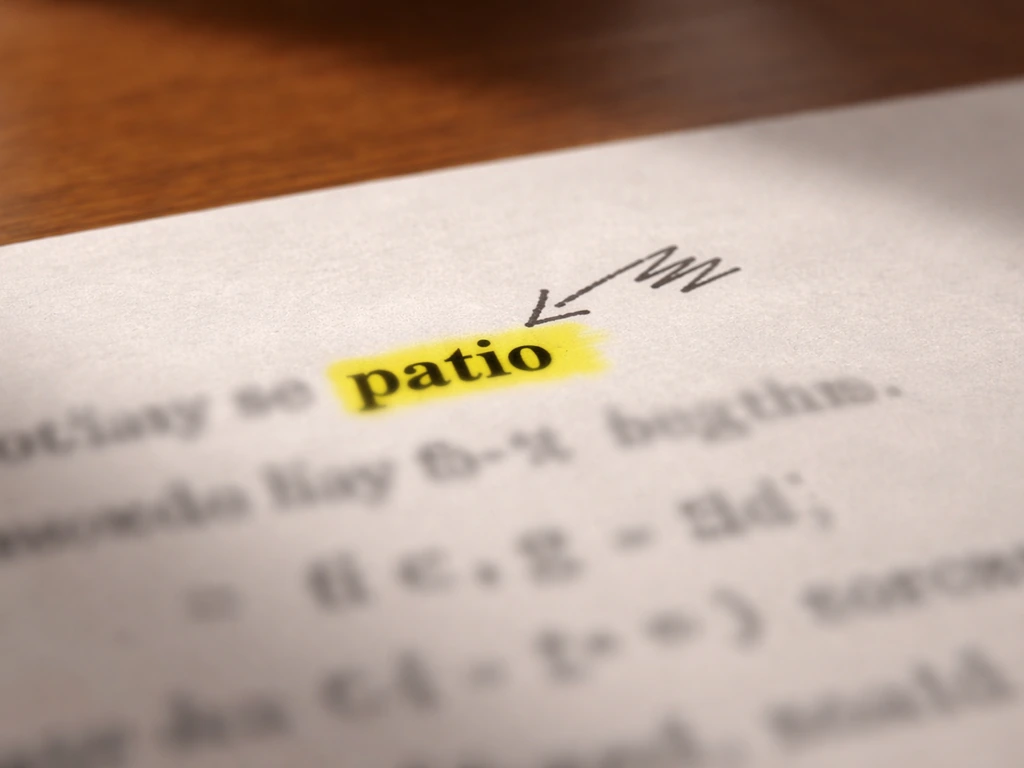 Close-up photo of a textbook page with a word highlighted and an ink correction mark, showing OCR/autocorrect confusion