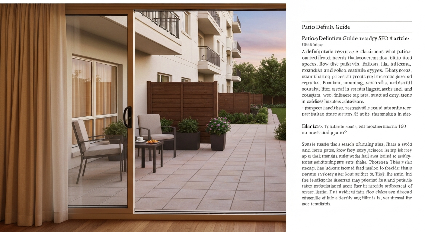 Patio Meaning in Hotel: What a 'Patio Room' Really Is