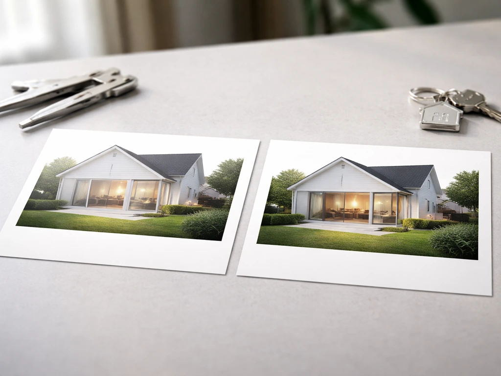 Real estate listing-style labels with a clear example of an enclosed unconditioned patio not counted as finished living