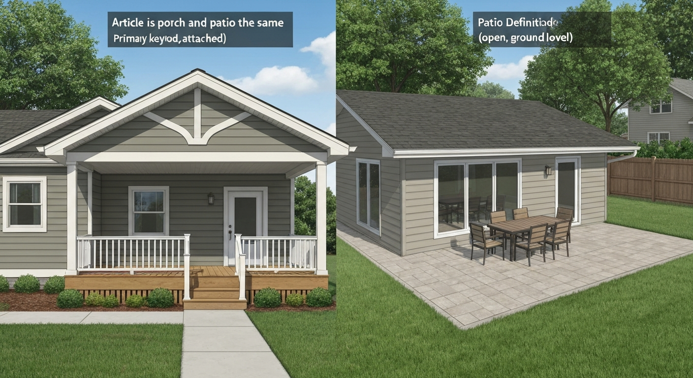 Is Porch and Patio the Same? Clear Differences & Checklist